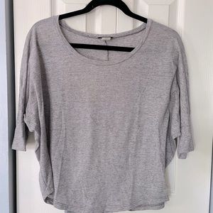 Grey off shoulder half sleeve